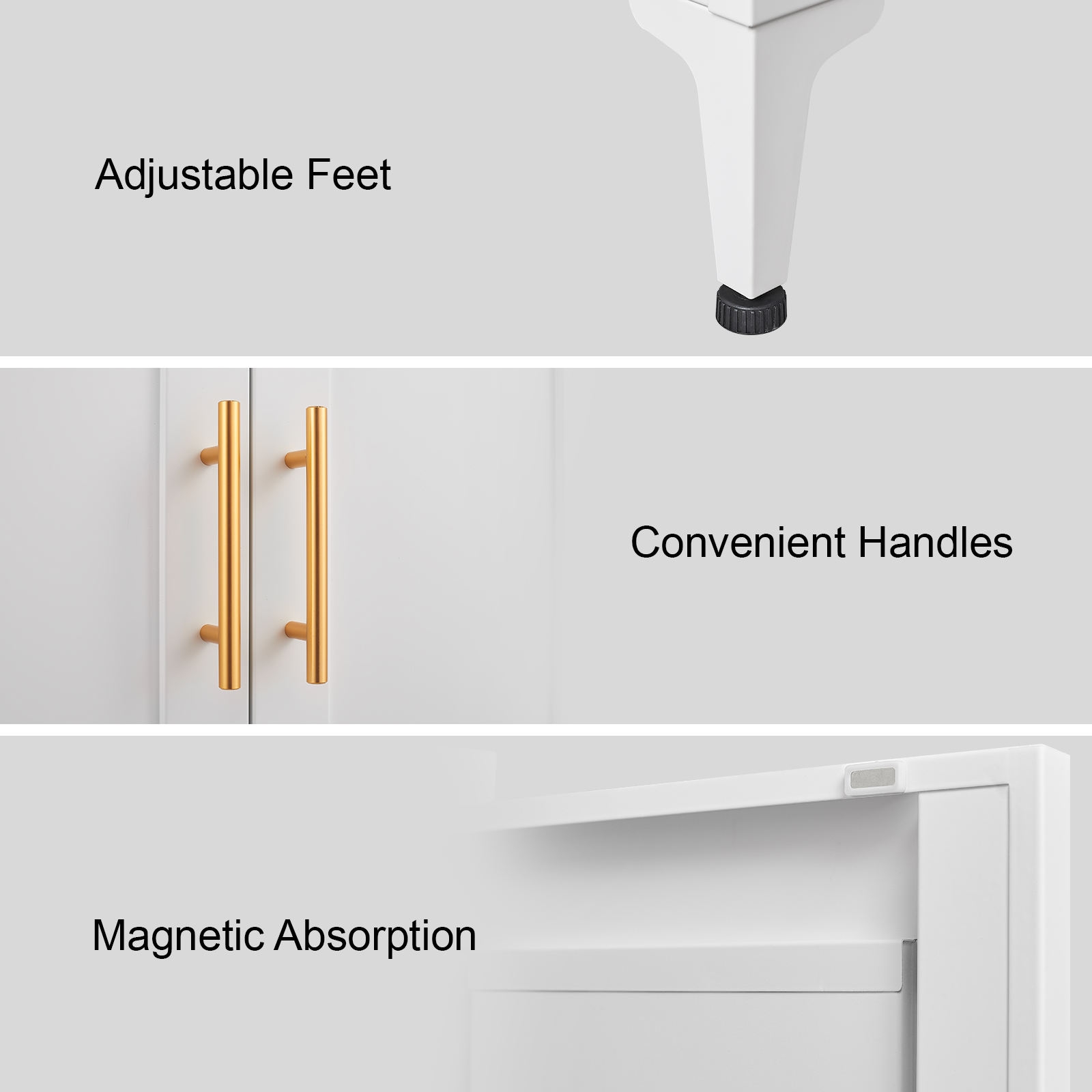 Metal White Metal Kitchen Storage Cabinet