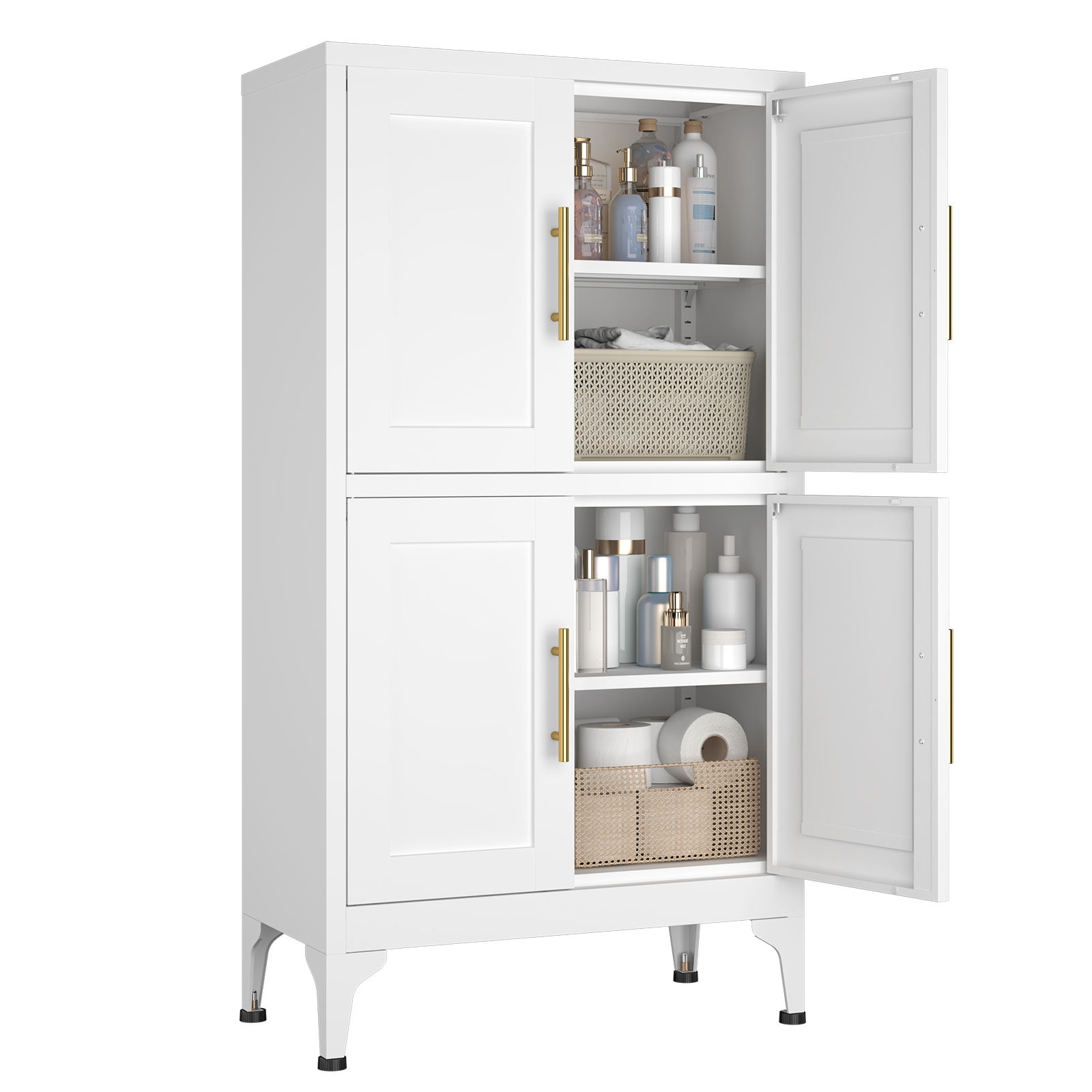 White Metal Kitchen Storage Cabinet Home