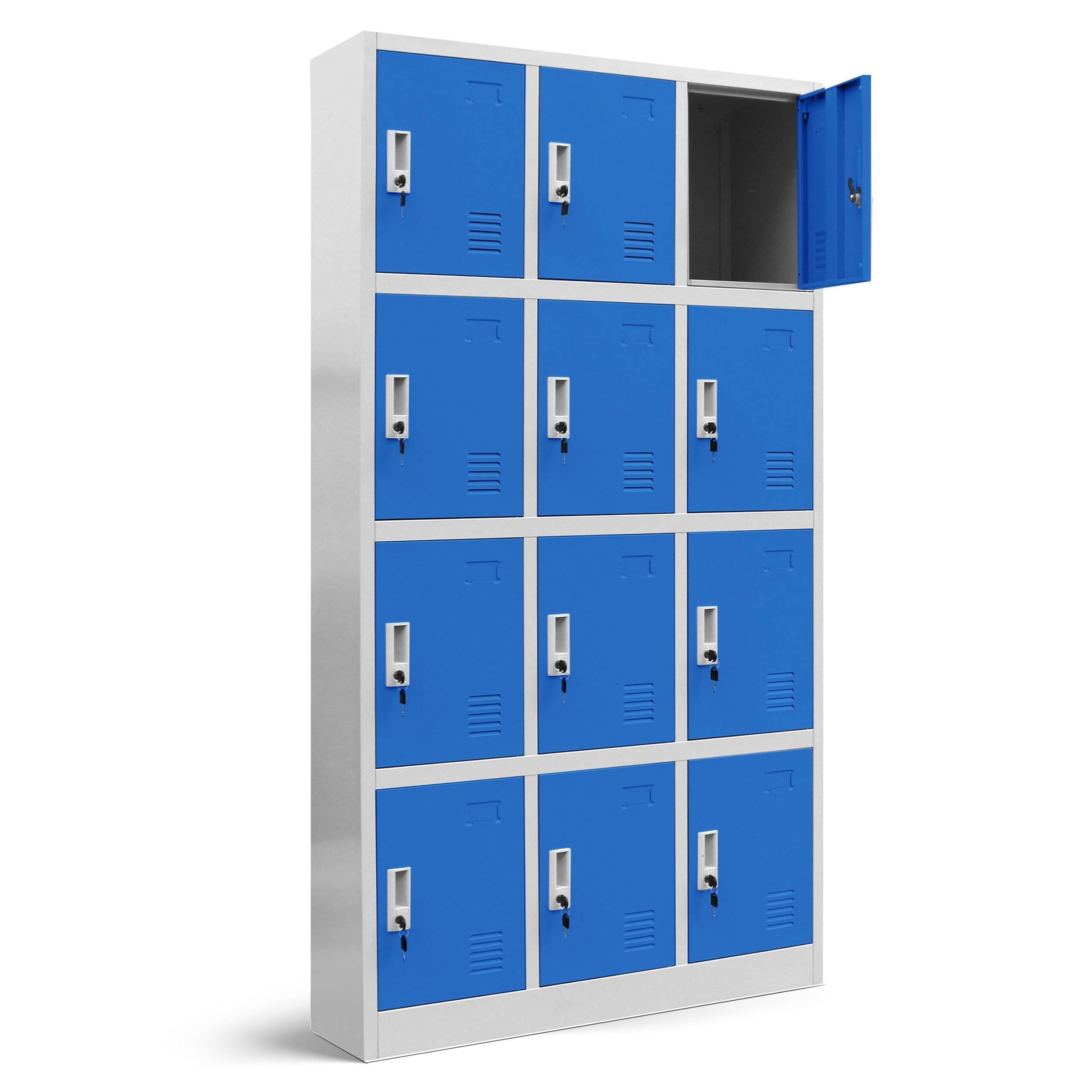 12 Door Metal Locker Blue