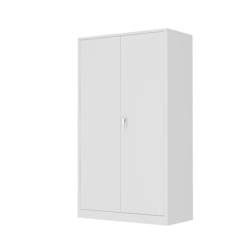 2 Door Metal Wardrobe Locker White