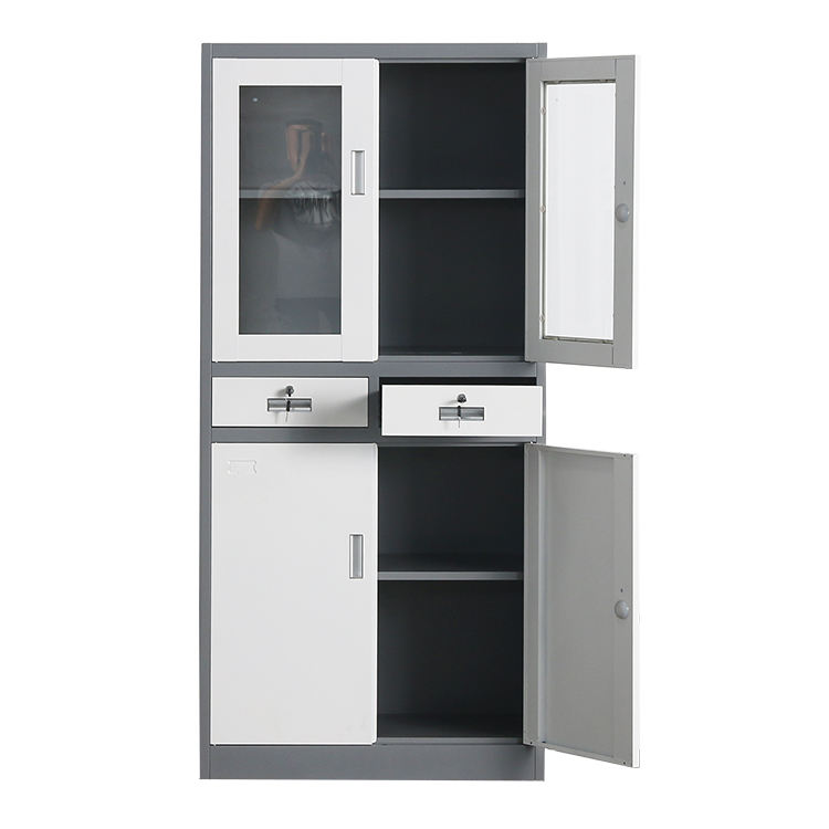 4 Door Tall Storage Metal Cabinet Book
