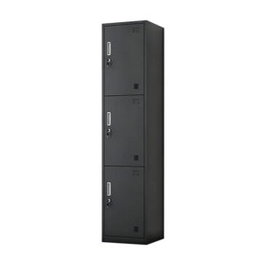 Black 3 Tiers Steel Locker
