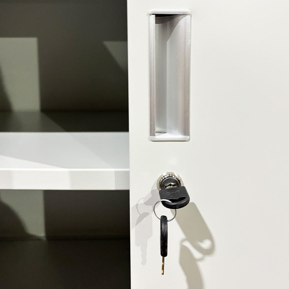 Glass Metal Door Office File Cabinet Key