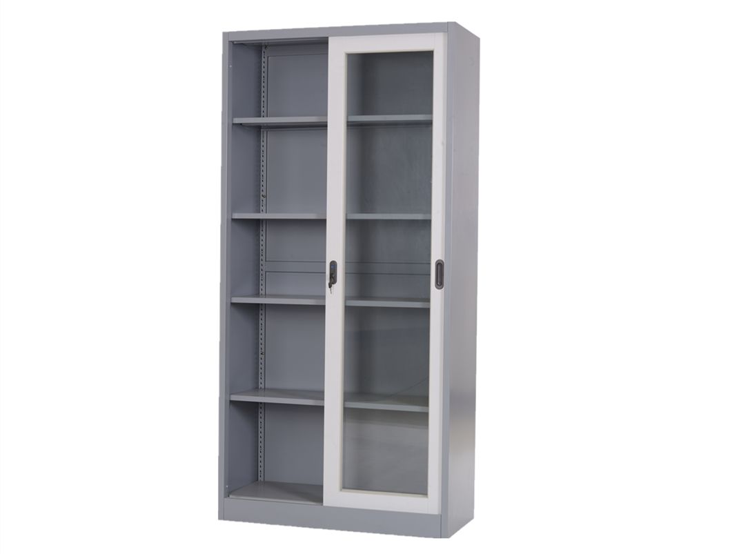 Glass Sliding Door Metal Storage File Cabinet - Image 3