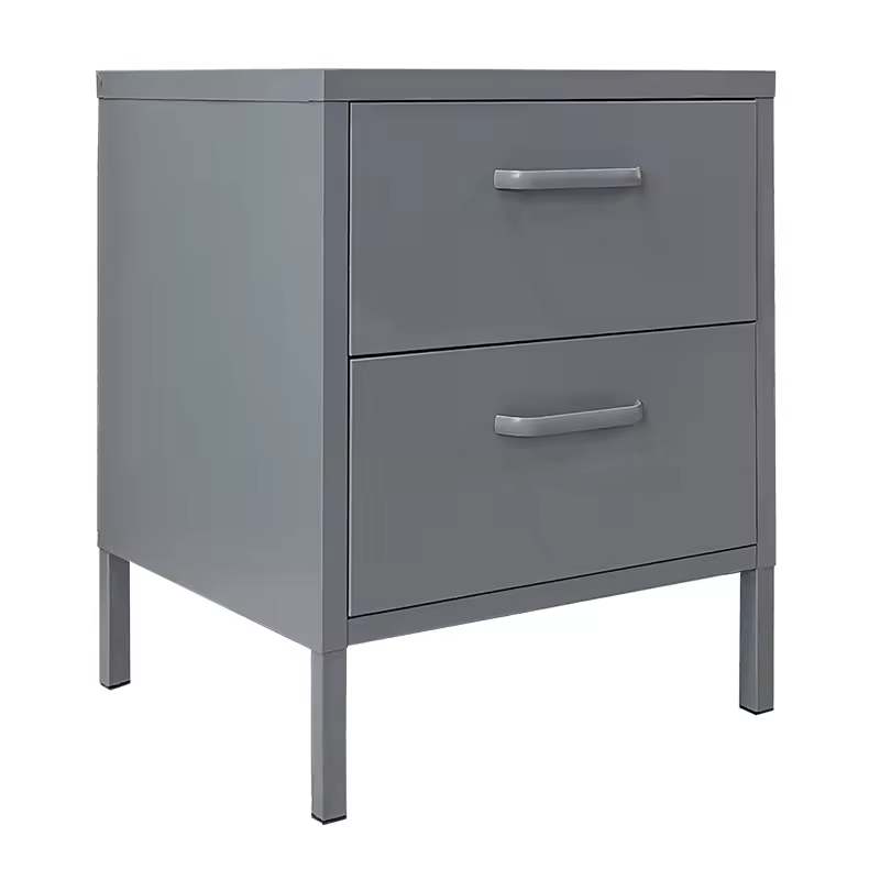 Metal 2 Drawers Bedside Cabinet