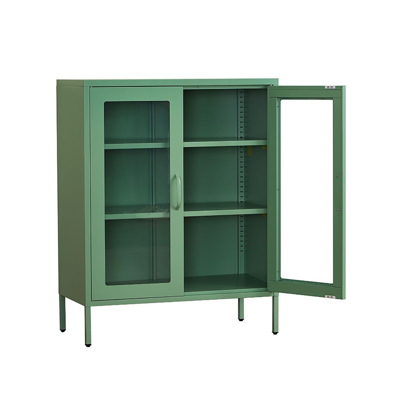 Metal Home Glass Door Cabinet