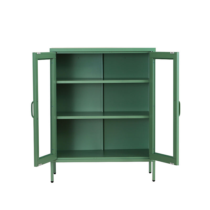 Steel Home Glass Door Cabinet