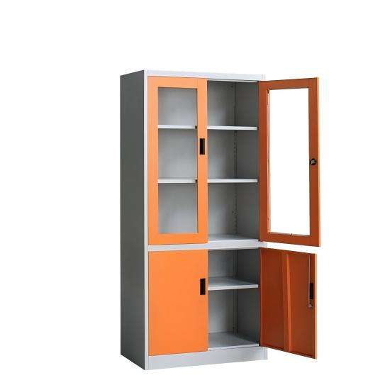 Steel Storage Cabinet with Glass Doors - Image 3