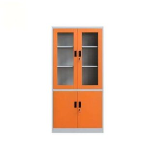 Steel Storage Cabinet with Glass Doors