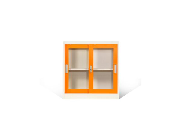 Small Glass Door Storage File Cabinet - Image 2