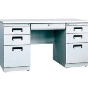 Double Cabinet Steel Office Table