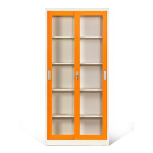 Glass Sliding Door Metal Storage File Cabinet